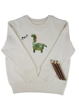 MelaDi Meladi Kinder Sweater aus Biobaumwolle - Dino auf Natural Raw – Produktbild 1 von 1