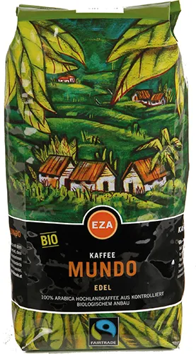 Eza EZA Fairtrade Mundo Edel, Bio-Kaffee, Ganze Bohne, 1kg – Produktbild 1 von 1
