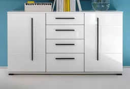 Furn.Design Sideboard Design-D (Kommode in weiß Hochglanz, 150 x 86 cm), mit Soft-Close – Produktbild 1 von 1