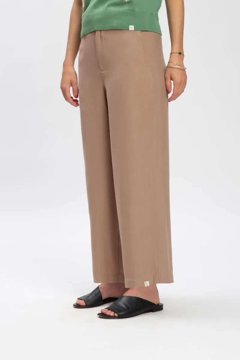 MATONA MATONA Damen vegan Hose Tencel Portabella Braun, Hellbraun, – Produktbild 2 von 2