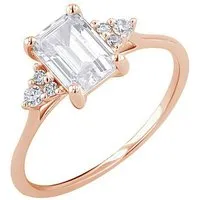 Eppi Eppi Verlobungsring mit Moissanit und Lab Grown Diamanten Miha, Rosa, – Produktbild 1 von 1