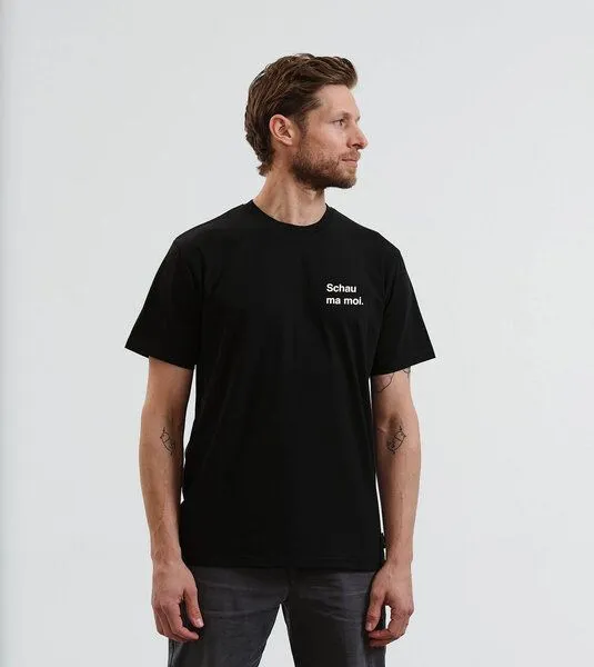 Gary Mash GARY MASH Shirt Schau ma moi. aus Biobaumwolle, Schwarz, – Produktbild 1 von 4