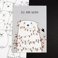 Bow & Hummingbird Bow & Hummingbird Postkarte "Alle Jahre wieder" – Produktbild 1 von 1