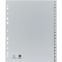 Exacompta 25 Exacompta Register, 20 Taben A-Z, 120 µ, DIN A4 Maxi, grau – Produktbild 1 von 1