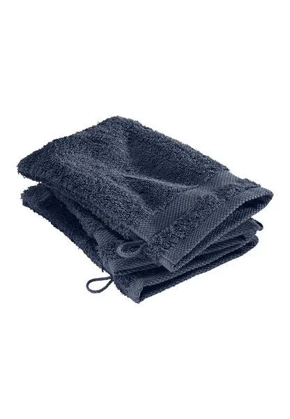 hessnatur hessnatur Waschhandschuh im 3er-Pack aus reiner Bio-Baumwolle, Tintenblau, – Produktbild 3 von 3