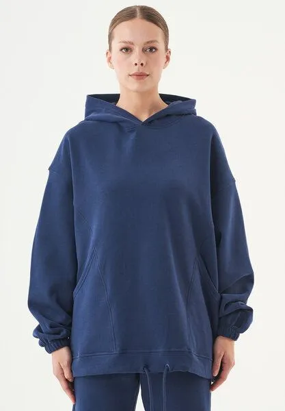 ORGANICATION ORGANICATION ESSENTIALS-HANDE- Soft Touch Oversize Hoodie aus Bio-Baumwolle, Navy, – Produktbild 1 von 4