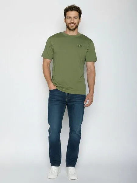 GreenBomb GREENBOMB Camp Mode Fusion - Lässiges Oversize-T-Shirt aus Bio-Baumwolle / hochwertiger Print / GOTS / Fair & Vegan, Grün (dark seed), – Produktbild 4 von 4