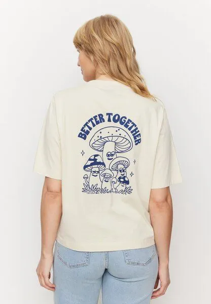 recolution Damen T-Shirt aus Bio-Baumwolle - AZOLLA BETTER TOGETHER - recolution, Arctic white (weiß), – Produktbild 4 von 4