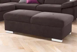 exxpo - sofa fashion Hocker Spring Bankhocker, guter Sitzkomfort und tolle Verarbeitungsdetails, aus Luxus-Microfaser +Simply Clean - für besonders einfache Reinigung! – Produktbild 1 von 1