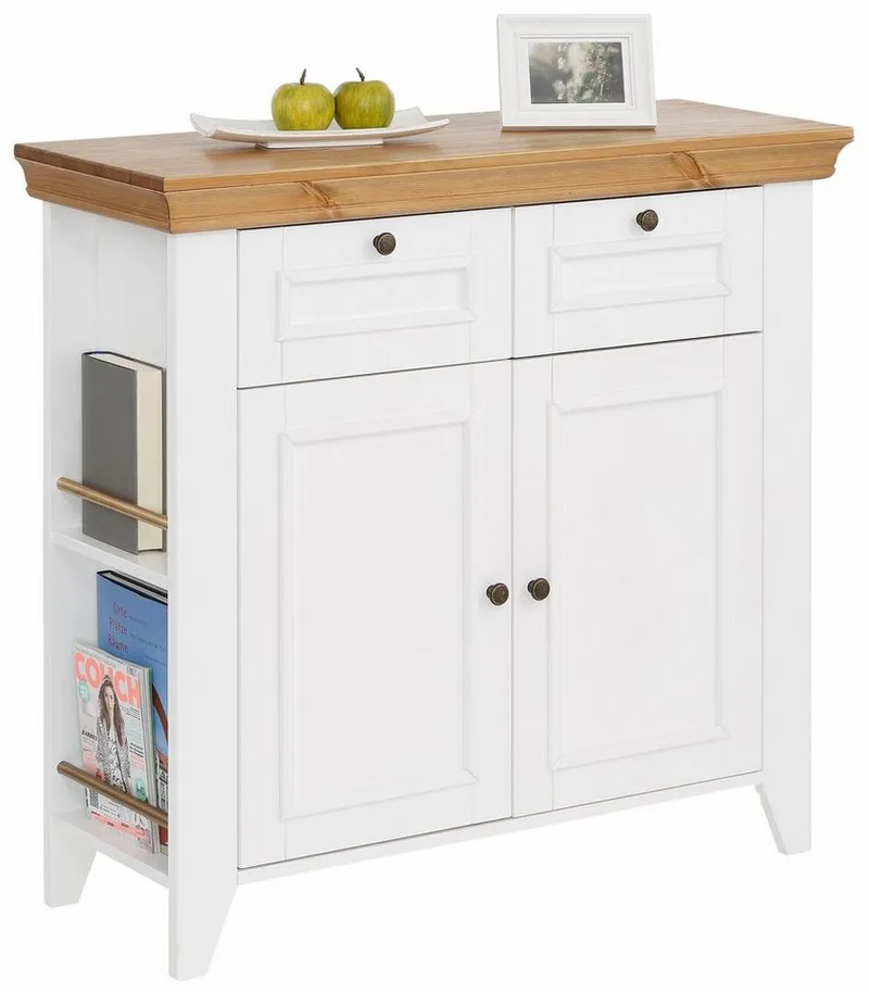 OTTO home Kommode Skandinavia, aus massiver Kiefer, Weiß, – Produktbild 3 von 5