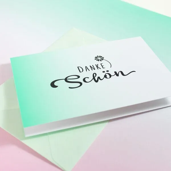 Bow & Hummingbird Bow & Hummingbird Mini-Grußkarte Dankeschön – Produktbild 2 von 2