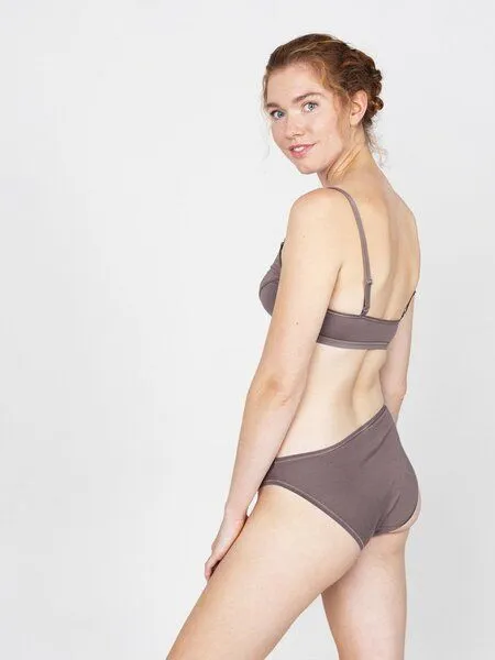 erlich textil erlich textil Edith bügelloses Bustier aus weichem Modal, Mokka, – Produktbild 2 von 4