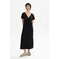 MELA MELA Damen vegan Kleid V-Ausschnitt Lang Shreoshi Schwarz – Produktbild 1 von 1