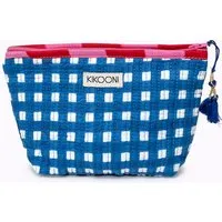 KIKOONI KIKOONI Geldbörsen | kleine Taschen | Passtasche "Mini Traveler", Happy checks blue, – Produktbild 1 von 1