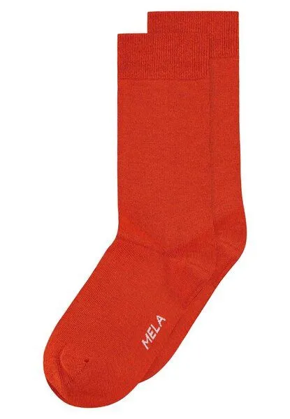 MELA MELA Basic Socken 2 Paare aus 100% Bio-Baumwolle, Orange brick, – Produktbild 1 von 1