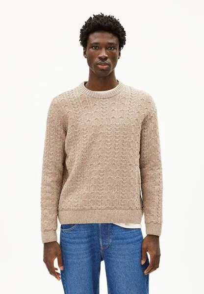 ARMEDANGELS ARMEDANGELS DAAKO Herren Pullover aus Bio-Baumwoll Mix, Silver melange tweed-true camel, – Produktbild 1 von 4