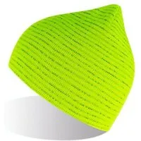 Atlantis Headwear Atlantis Headwear Atlantis Shine Beanie Mütze recyceltes (rPet) Polyester mit Reflexfäden, Fluo gelb, – Produktbild 1 von 1
