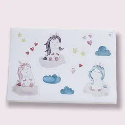 Fines Papeterie Fines Papeterie Aufkleber 5er Set EINHORN für die Kindergeburtstags Party Din A5 Bögen – Produktbild 1 von 1