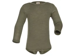 Engel natur Engel Natur Baby Body Langarm Wolle Seide olive Gr. 62/68 – Produktbild 1 von 1