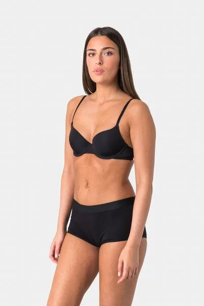 Elsie Elsie Unterhosen Damen 5er Pack Hipster Short mit Hoher Taille, 5x schwarz, – Produktbild 2 von 2