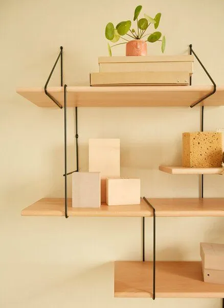 Hausen Hausen Wandregal LINK Duo shelf beech / black, Black, – Produktbild 4 von 4
