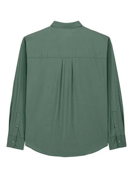 Life-Tree Life-Tree Hemd aus Biobaumwolle Fairwear für Herren Circle mit Brust-Logo in Green Bay Grün, Grün, – Produktbild 5 von 5