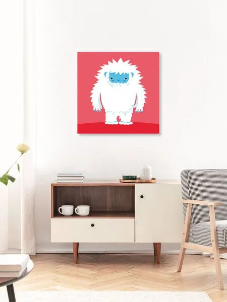 Photocircle Photocircle Poster / Leinwandbild - Kinderzimmerbild Kawaii Yeti – Produktbild 2 von 4