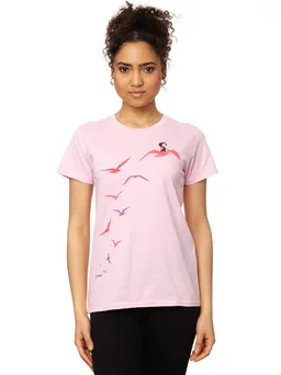 FellHerz Möwenflug T-Shirt rosa - XS – Produktbild 1 von 1