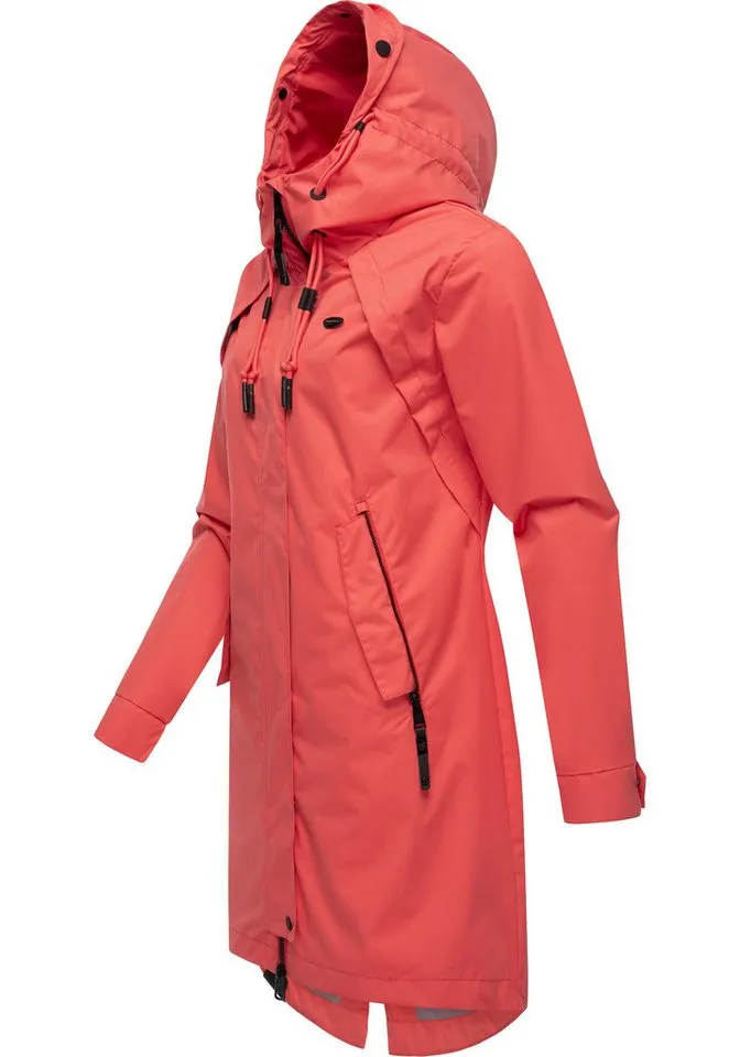 ragwear ragwear Jerseymantel Rejany Wasserdichter Damen Parka für die Übergangszeit, Rosa, – Produktbild 3 von 4