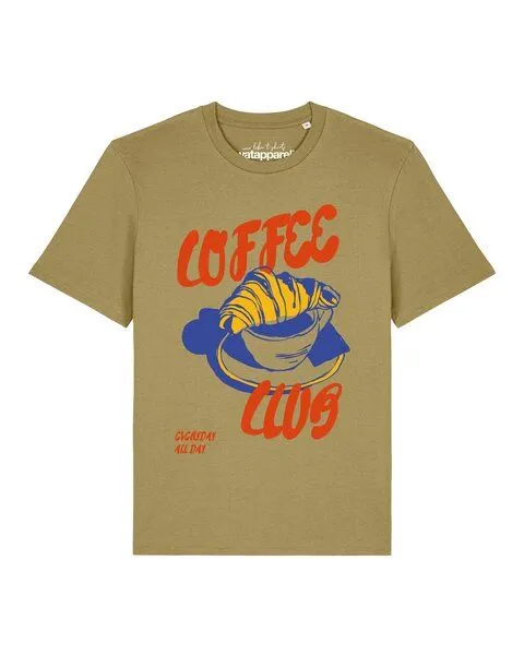 watapparel watapparel T-Shirt Unisex Coffee club, Brown, – Produktbild 1 von 2