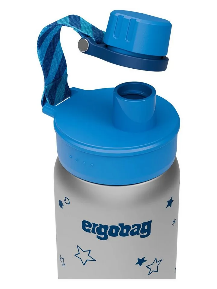 Ergobag Ergobag Trinkflasche Edelstahl Trinkflasche, auslaufsicher und kohlensäuregeeignet, Blau|grün, – Produktbild 4 von 5