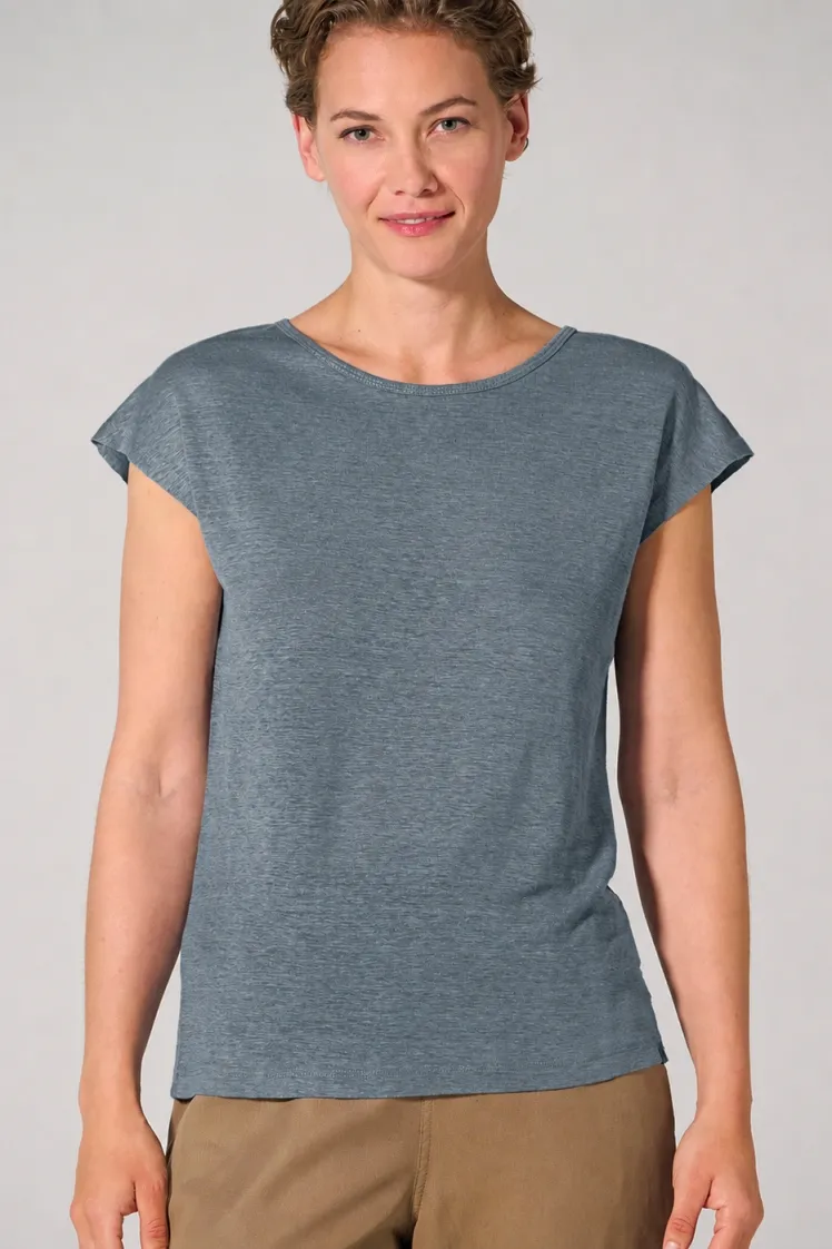 HempAge Hempage Damen vegan T-Shirt Regular Fit Anthrazit, Grau, – Produktbild 2 von 2