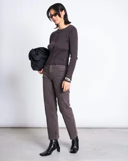JAN N JUNE JAN 'N JUNE Damen vegan Strickjacke Mit Rundhalsausschnitt Glimt Zartbitter“ – Produktbild 1 von 1