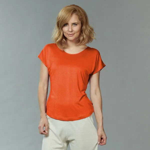 Kokon Zwo Kokon Zwo Basic Shirt mit überschnittenem Arm 43% Seide (peacesilk), 17% Leinen, Ocker, – Produktbild 1 von 3
