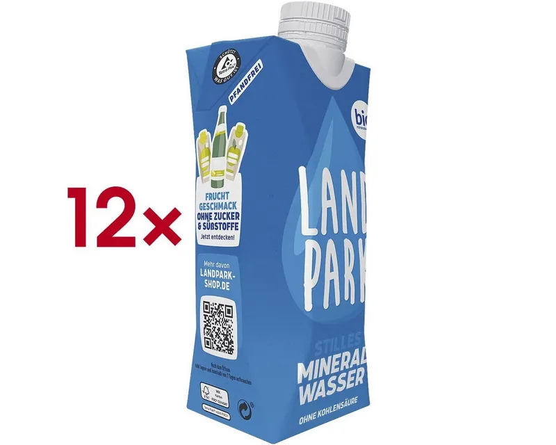 LANDPARK LANDPARK Trinkwasser still, 12x 0,5 Liter, Stilles Mineralwasser – Produktbild 1 von 1
