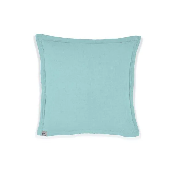 Hutch&Putch Hutch&Putch Musselin Sofakissenbezug - Kissenbezug - Zierkissen - aus 100% Bio-Baumwolle - Handmade in Germany, Sky blue, – Produktbild 1 von 1