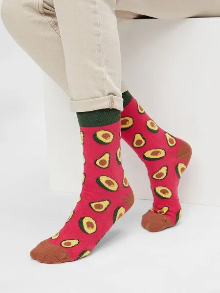 Natural Vibes Natural Vibes Avocado Socken Bio GOTS | Bunte Socken | Herren Damen Socken | Funny socks – Produktbild 1 von 3