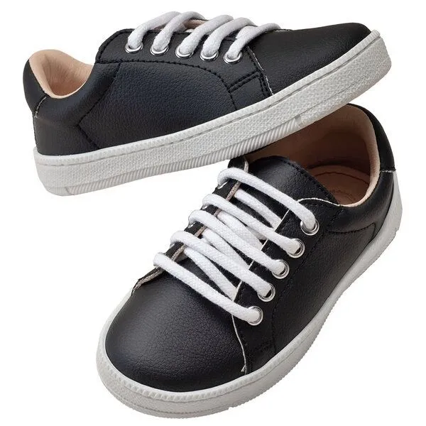 Pololo Pololo Sneaker aus Kaktus-Leder-Imitat vegan, Schwarz, – Produktbild 2 von 2