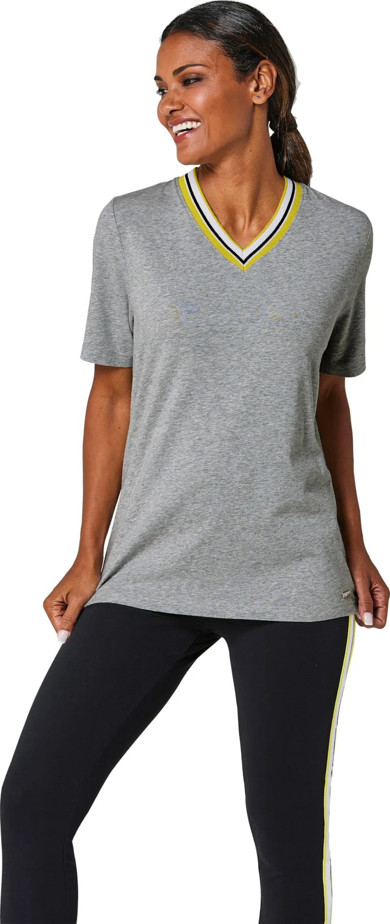 feel good Shirt grau-meliert, Grau-meliert, – Produktbild 2 von 2
