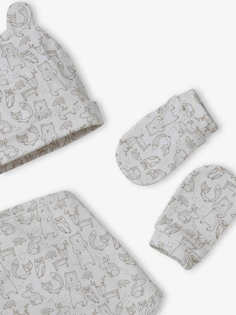 Vertbaudet Baby-Set aus Jersey, Taupe, – Produktbild 3 von 4