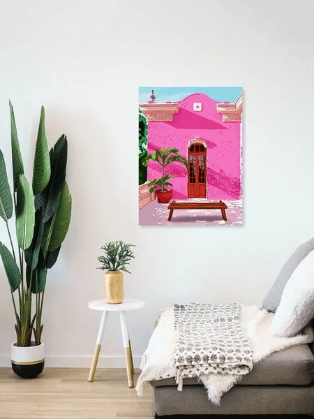 Photocircle Photocircle Poster / Leinwandbild - Pink Building – Produktbild 4 von 4