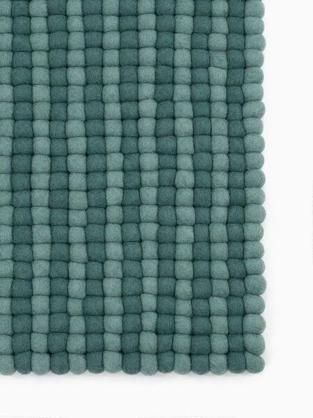 myfelt myfelt Filzkugelteppich Whisper rechteckig, 100% Schurwolle, Sage, – Produktbild 1 von 4