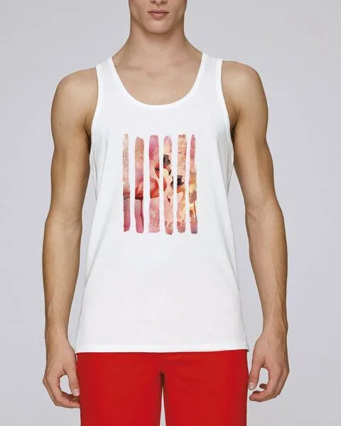 Human Family Human Family Bio Herren Tanktop "Start - Flamingo Stripes" – Produktbild 2 von 2