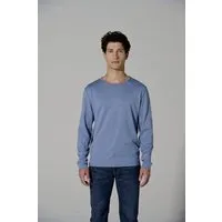 HempAge HempAge Herren Langarmshirt THC Line Hanf/Biobaumwolle, Blueberry (blau), – Produktbild 1 von 1