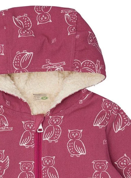 loud + proud loud + proud Babys & Kinder Wasserabweisende Jacke mit Teddyfutter, GOTS-zertifiziert, Rouge(pink), – Produktbild 3 von 4