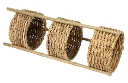Dekoleidenschaft Standregal aus Bambus mit 3 Körben aus Wasserhyazinzthe, Korbregal, Badregal, 90 cm hoch, Küchenregal, Beistellregal, Ordnungsregal, Bambusregal – Produktbild 1 von 1