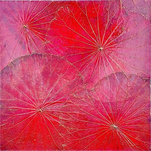 Der Lindwurm Der Lindwurm Lotuswandbild ca. 48x 48cm, Rot, – Produktbild 1 von 2
