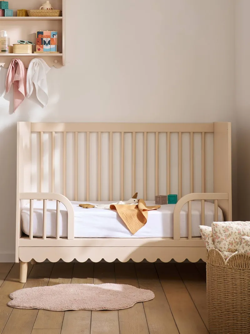 Vertbaudet Mitwachsendes Babybett FESTON 60x120 cm, Rosa, – Produktbild 1 von 3