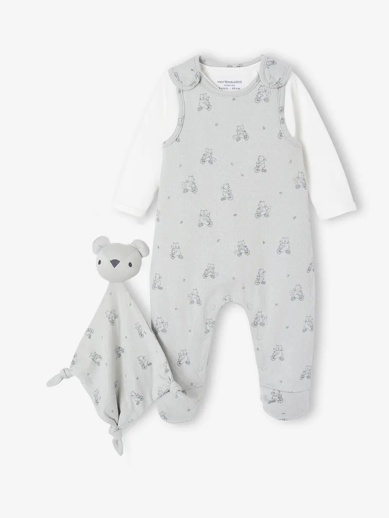 Vertbaudet Vertbaudet Baby-Set zur Geburt aus Overall, Aqua, – Produktbild 1 von 4