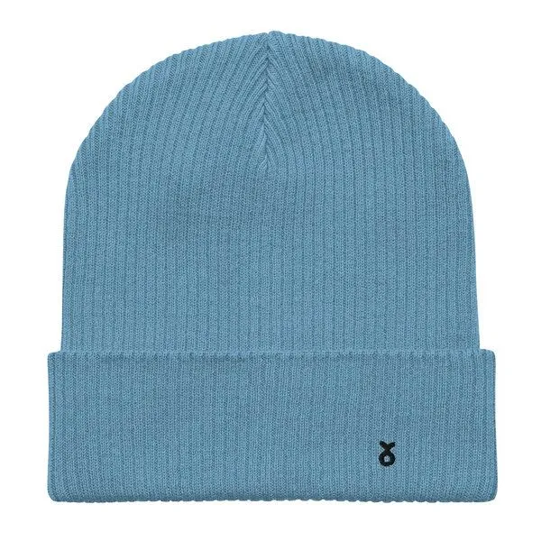 Rippenmütze aus Bio-Baumwolle Unisex - PepMelon schwarzes Logo, Blau, – Produktbild 4 von 4